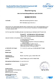 MBW Zertifikat DIN 2303